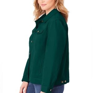 Denim & Co. Emerald Green Utility Jacket